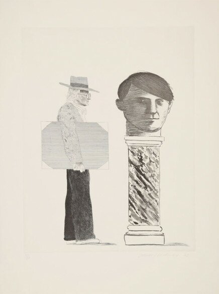 David Hockney, The Student: Homage to Picasso, 1973, kaufen The Student: Homage to Picasso von David Hockney