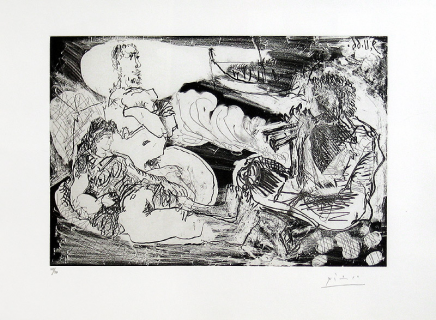Pablo Picasso, Le Joueur de Diaule, 1966, kaufen Le Joueur de Diaule von Pablo Picasso