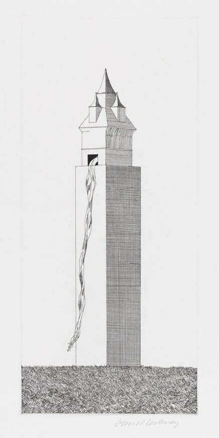 David Hockney, The Tower Had One Window (Rapunzel), 1969, kaufen The Tower Had One Window (Rapunzel) von David Hockney