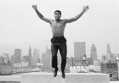 Ali Jumping from a Bridge over the Chicago River