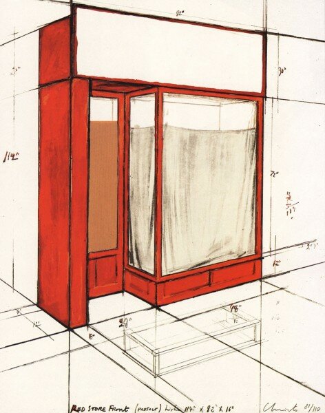 Christo, Red Store Front, 1977