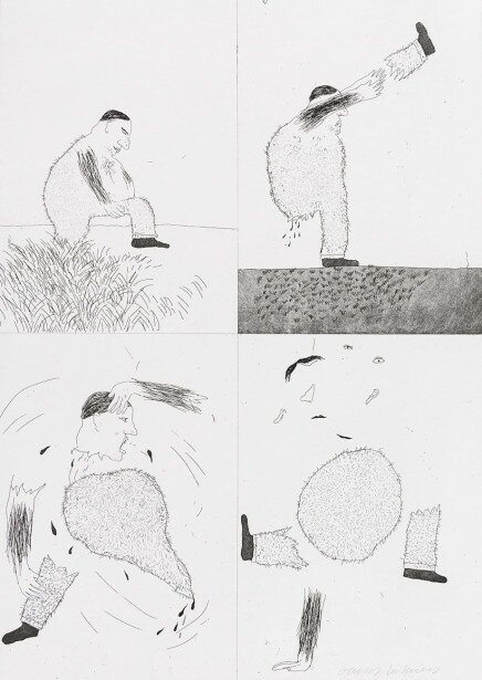 David Hockney, He Tore Himself in Two (Rumpelstilzchen), 1969, kaufen He Tore Himself in Two (Rumpelstilzchen) von David Hockney